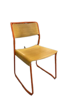 Chaise en Bois avec Cadre Métallique Orange