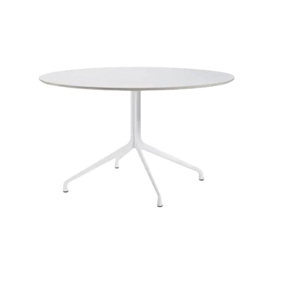 Table ronde en bois et métal Blanc