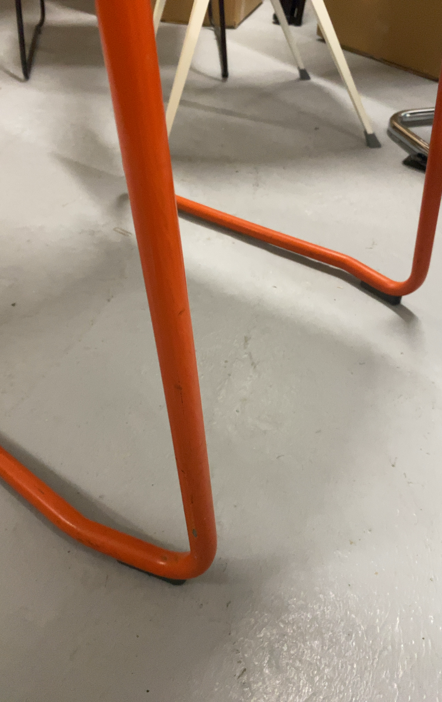 Chaise en Bois avec Cadre Métallique Orange