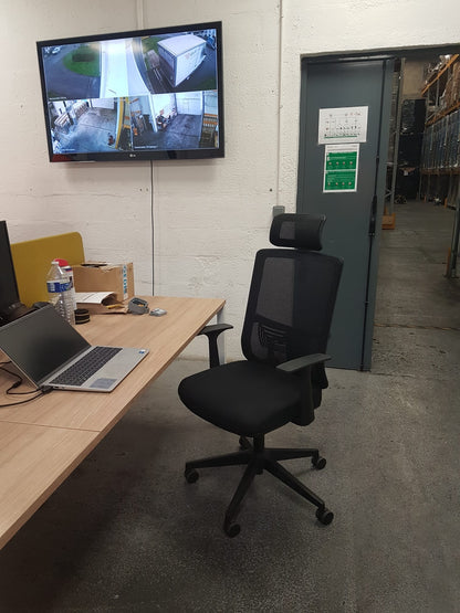 Fauteuil de Bureau Noir avec Accoudoirs